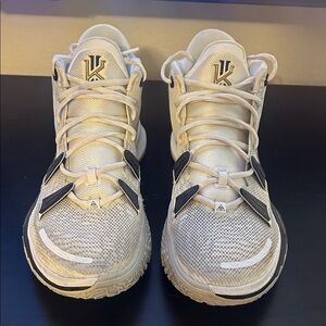 Nike Kyrie White and Black High-Top Sneakers